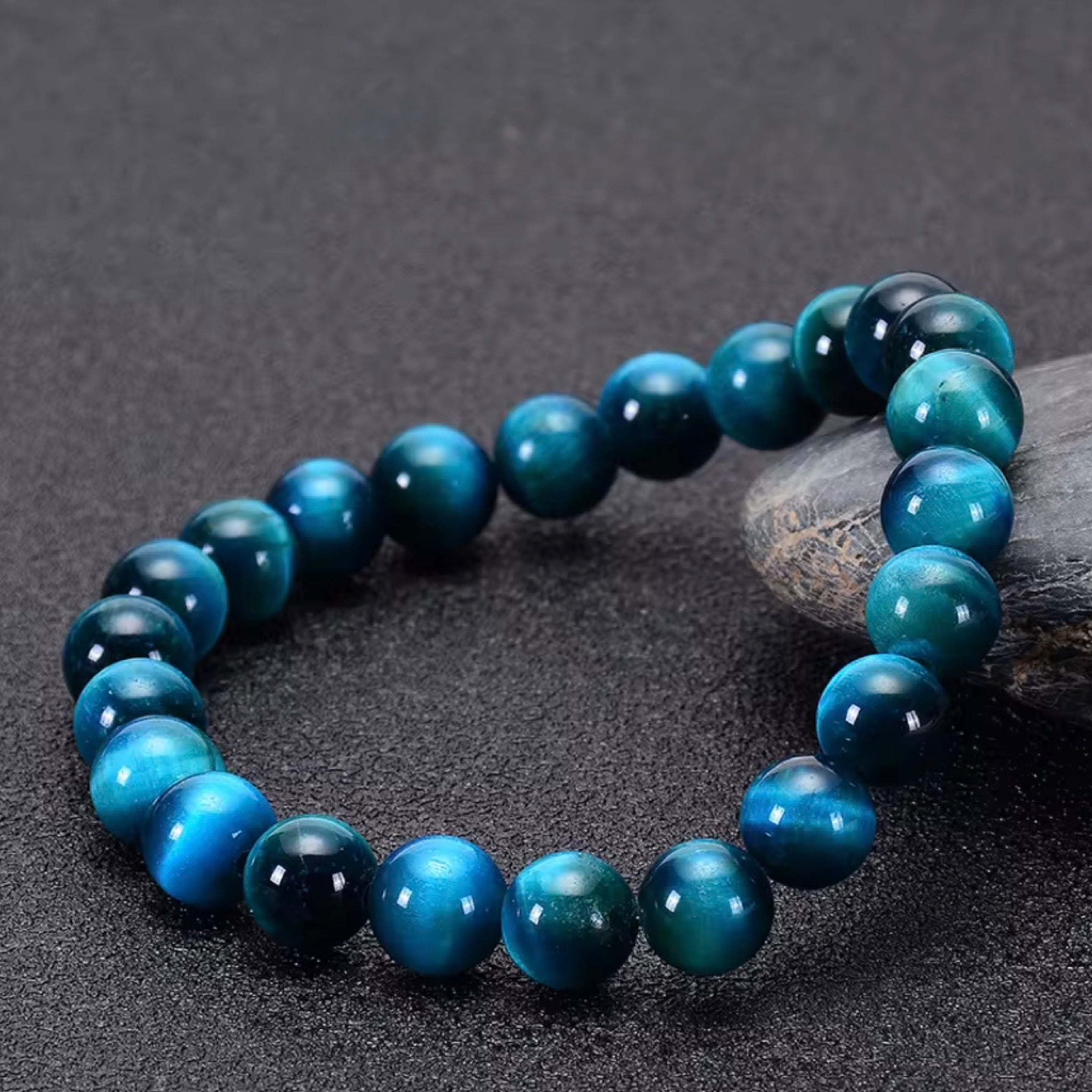 Peacock Blue Tiger Eye Bracelet