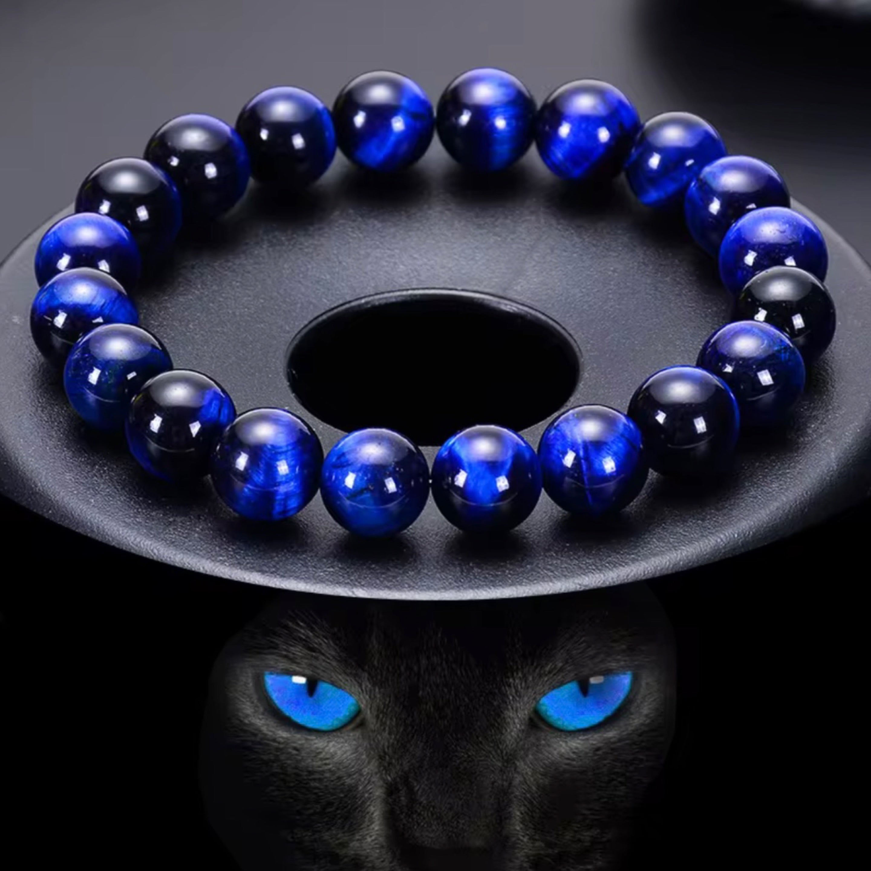 Dark Blue Tiger Eye Bracelet